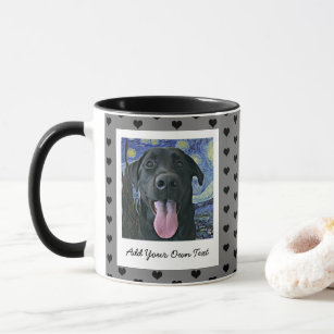 Black Lab Hund Personalisiertes Foto und Text für  Tasse
