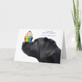 Black Lab I Liebe You Card - Hund I Liebe You Karte
