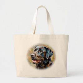 Black Lab Impressionist Art Tote Bag Jumbo Stoffbeutel