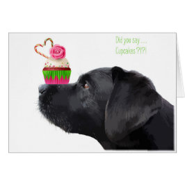 Black Lab Jeden Anlaß Card - Cupcake Cards