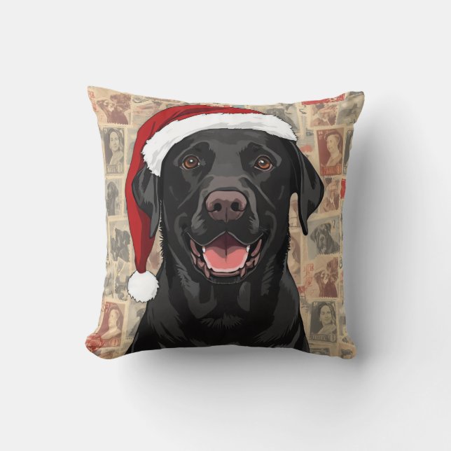 Black lab kissen (Vorderseite)