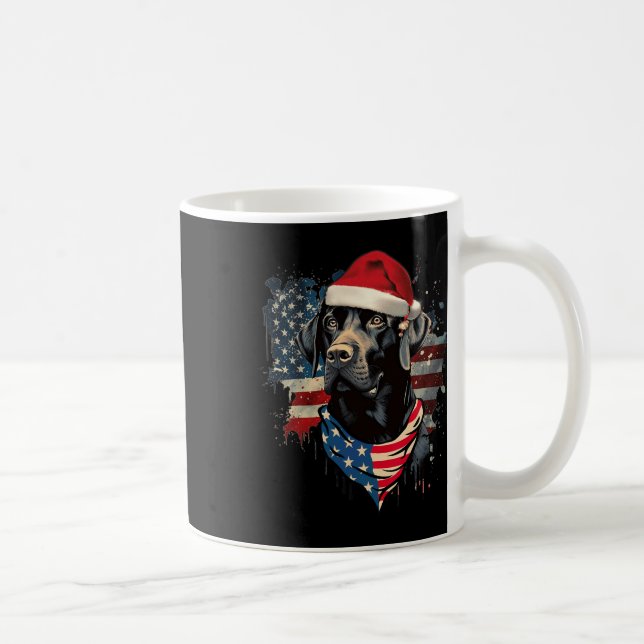 Black Lab Labrador Vintag Weihnachten Pajama Kaffeetasse (Rechts)