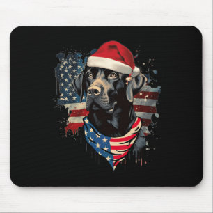 Black Lab Labrador Vintag Weihnachten Pajama Mousepad