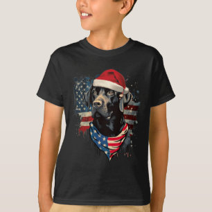 Black Lab Labrador Vintag Weihnachten Pajama T-Shirt
