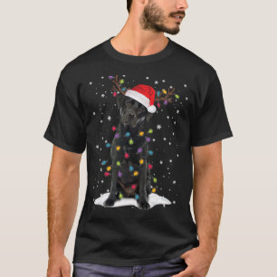 Black Lab Labrador Weihnachtsbaum Light Pajama Dog T-Shirt