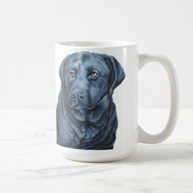 Black Lab Mug Coffee Coupe Blue Dog Art Cup (Droite)