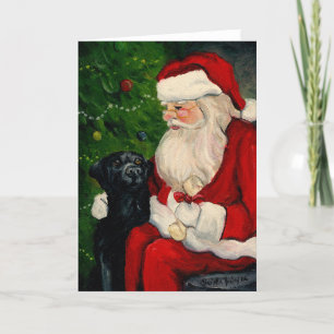 Black Lab rencontre Santa Clause Plier Carte de vo