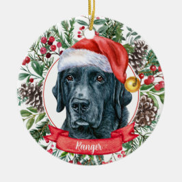 Black Lab Retriever Custom Dog Weihnachtsschmuck