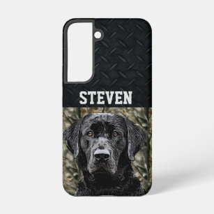 Black Lab Rugged Camouflage Name Cool Hunde Tier H Samsung Galaxy Hülle