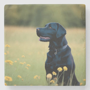 Black Lab Trivet Steinuntersetzer