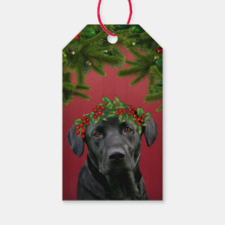 Black Lab Weihnachten Geschenkanhänger