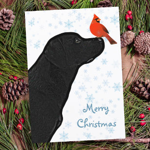 Black Lab Weihnachten Kardinal - Labrador Niedlich