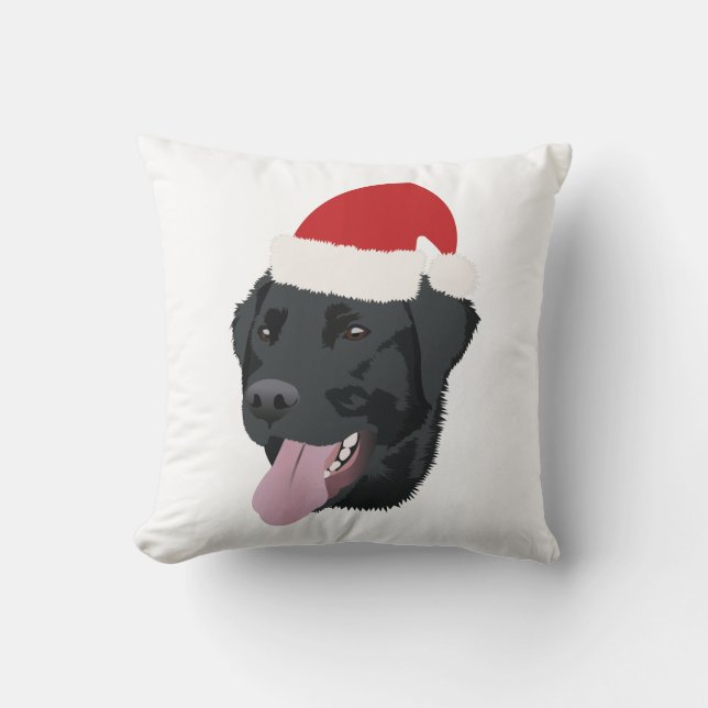 Black Lab Weihnachten Kissen (Vorderseite)