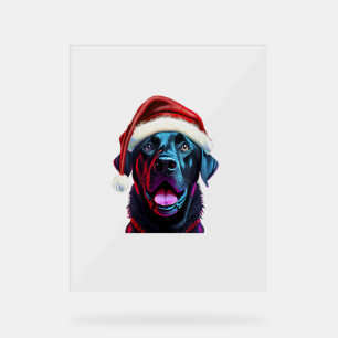 Black Lab Weihnachts-Magic_ Labrador in der Weihna Acrylschild