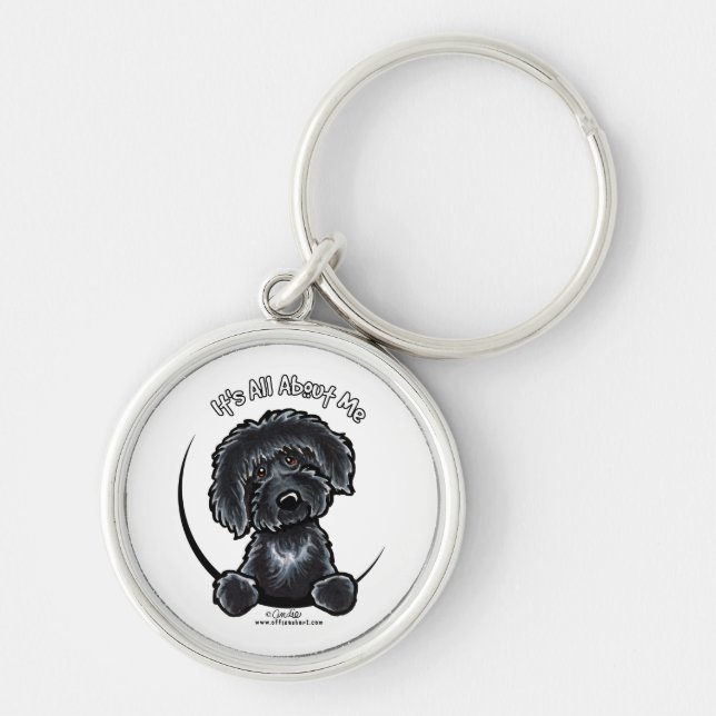 Black Labradodle IAAM Schlüsselanhänger (Vorne)