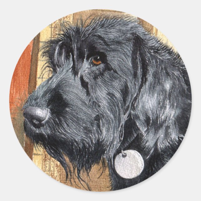 Black Labradoodle #1 Stickers (Vorderseite)