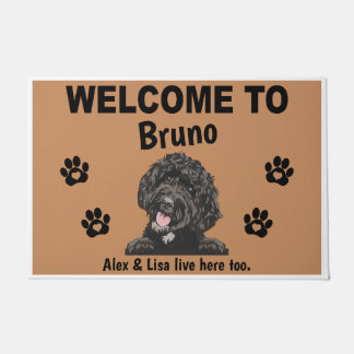 Black Labradoodle Personalized Door Mat Doormat  Fußmatte