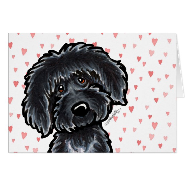 Black Labradoodle Puppy-Liebe (Vorderseite (Horizontal))