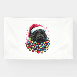Black Labradoodle Weihnachtsbaum Xmas Lights Doodl Banner