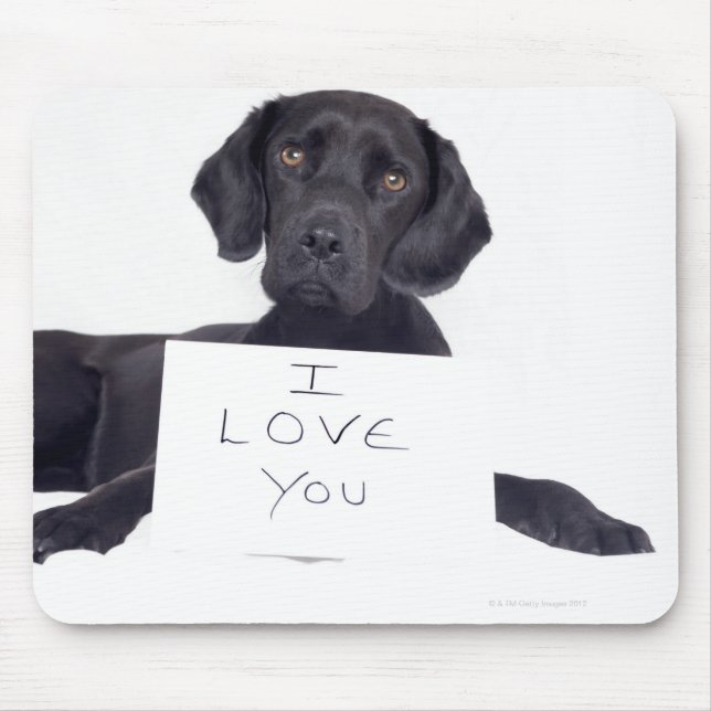 Black Labrador 13 Monate Mousepad (Vorne)