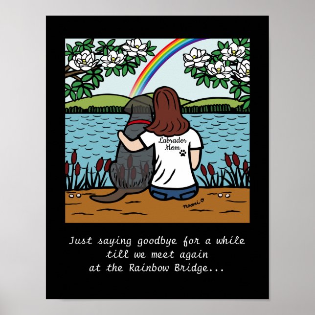 Black Labrador Angel and Mom Brown L Poster (Vorne)