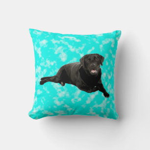 Black Labrador Art Portrait Kissen