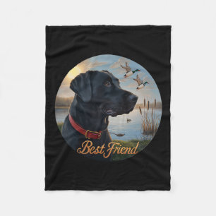 Black Labrador Best Friend. Jagd Wasservogelente Fleecedecke