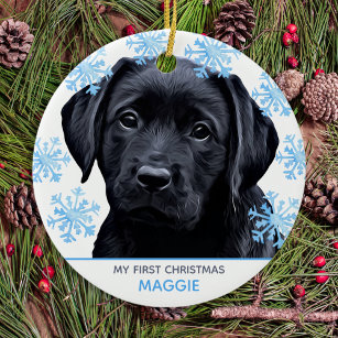 Black Labrador Christmas Niedlich Pet Puppy Dog Keramik Ornament