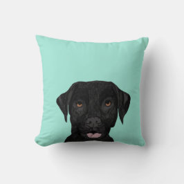 Black Labrador Dog Coussin - joli laboratoire noir