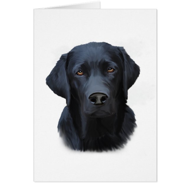 Black Labrador Dog Water Couleur Art Peinture (Devant)