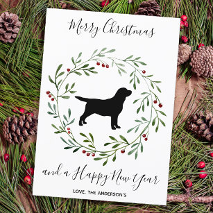 Black Labrador Elegant Dog Frohe Weihnachten