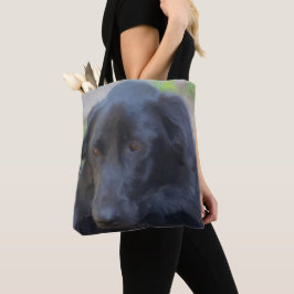 Black Labrador expressive Eyes Hunde Kunst Tasche