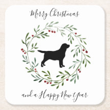 Black Labrador Frohe Weihnachts Retriever Dog