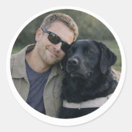 Black Labrador Guide Dog-Partnerschaft – Runder Aufkleber