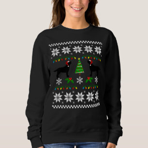 Black Labrador Happy Christmas Sweater Muster Sweatshirt