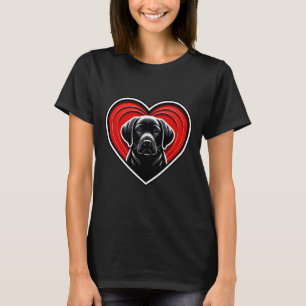 Black Labrador Heart Niedlich Labrador Welpe Hund T-Shirt