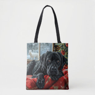 Black Labrador Hund Weihnachten Tasche