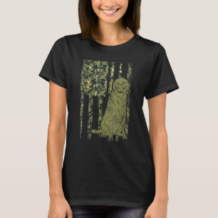 Black Labrador Owner Hund Camouflage Usa Flaggenbl T-Shirt