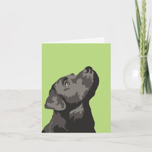 Black Labrador Pop Art Grußkarte Karte (Vorderseite)