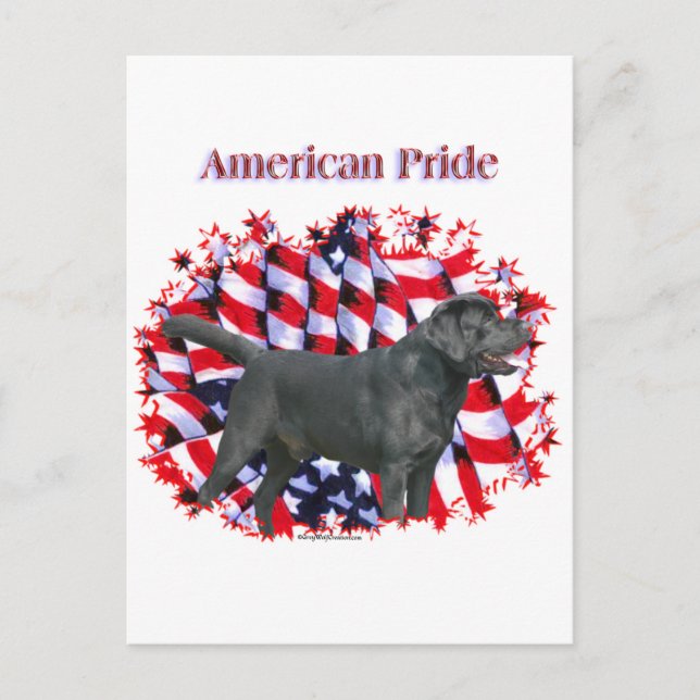 Black Labrador Pride Postkarte (Vorderseite)
