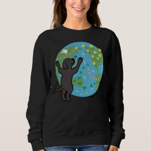 Black Labrador Puppy I Liebe Earth Sweatshirt