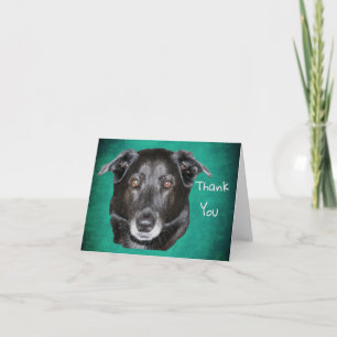 Black Labrador Retriever Chien Carte de remercieme