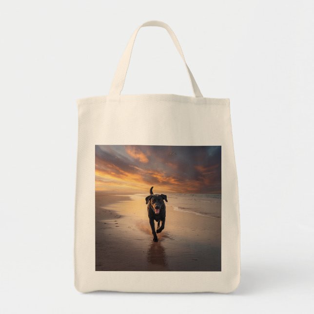 Black Labrador Retriever Elegante Frische Pasta ma Tragetasche (Vorne)