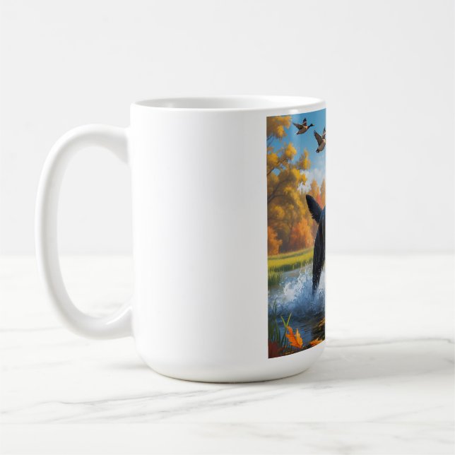 Black Labrador Retriever Élégante race Café Mug (Gauche)
