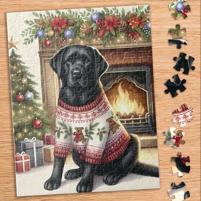 Black Labrador Retriever Festivals Weihnachtshund (Von Creator hochgeladen)