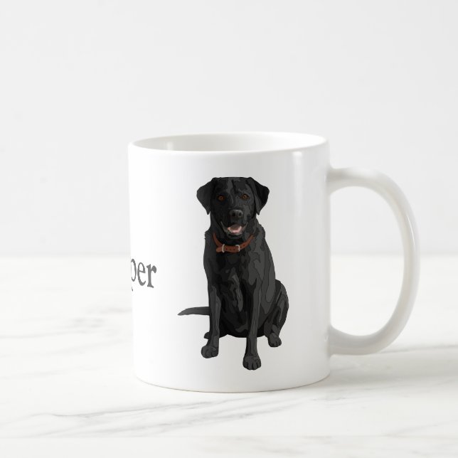 Black Labrador Retriever Hund Lover Geschenk Kaffeetasse (Rechts)