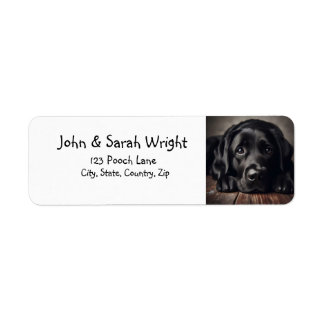 Black Labrador Retriever Hundeadresse-Etikett