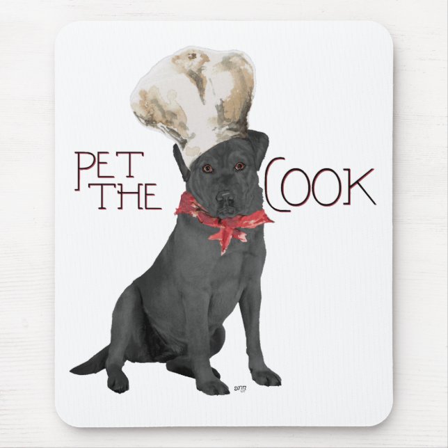 Black Labrador Retriever Koch Mousepad (Vorne)