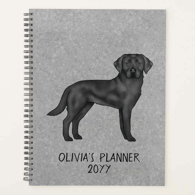 Black Labrador Retriever Lab Chien Texte Personnal (Devant)