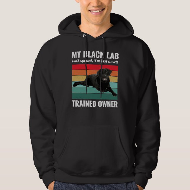 Black Labrador Retriever Labrador Trainer Vin Hoodie (Vorderseite)